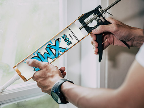 Sealant Silikon Asetat Kaca Panel Besar